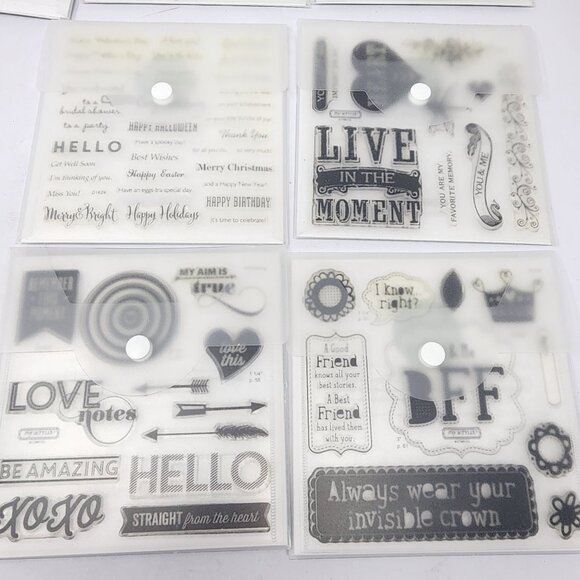 Close To My Heart My Acrylix Stamp Lot 12 Sets Alphabet Assorted Designs New - Picture 4 of 7